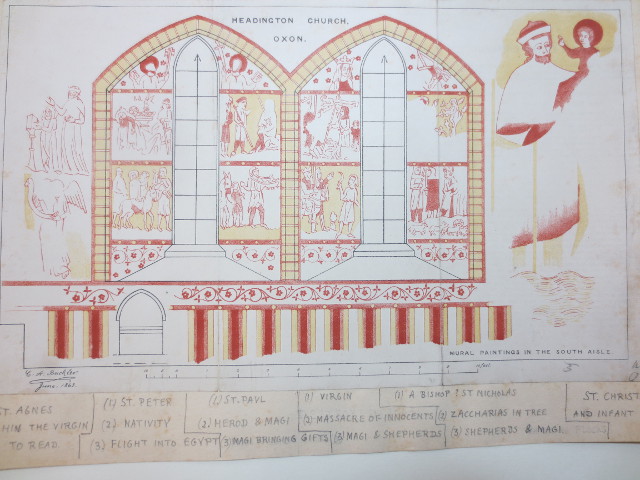 www.headingtonheritage.org.uk Medieval Murals St Andrews C.A. Buckler - The Whole Scheme - Copyright: The Bodleian Libraries, The University of Oxford. Shelfmark: M.S. Top. Oxon a.21 f15r